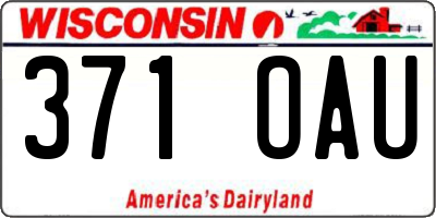 WI license plate 371OAU