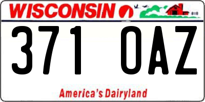 WI license plate 371OAZ