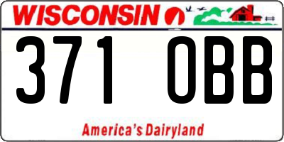 WI license plate 371OBB