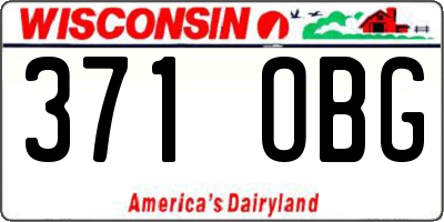 WI license plate 371OBG