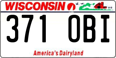 WI license plate 371OBI