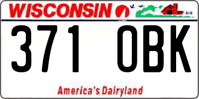 WI license plate 371OBK