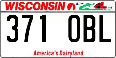 WI license plate 371OBL