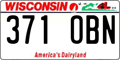 WI license plate 371OBN