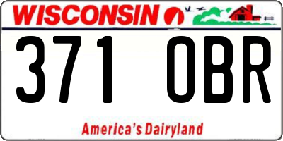 WI license plate 371OBR