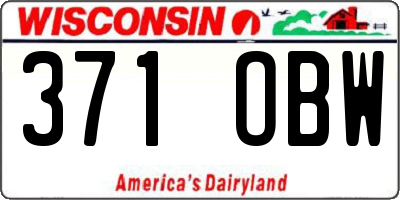WI license plate 371OBW