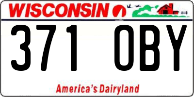 WI license plate 371OBY