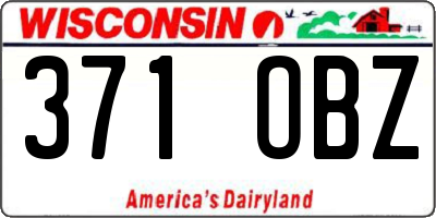 WI license plate 371OBZ