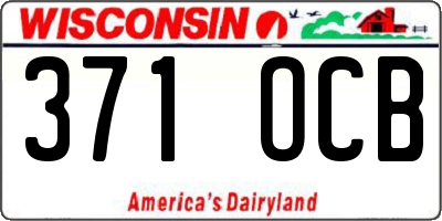 WI license plate 371OCB