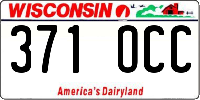 WI license plate 371OCC