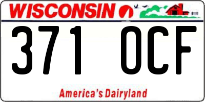 WI license plate 371OCF