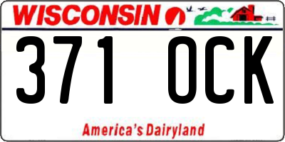 WI license plate 371OCK
