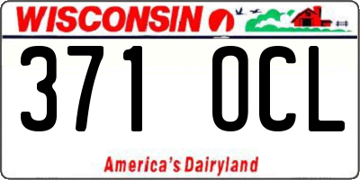 WI license plate 371OCL