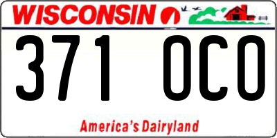 WI license plate 371OCO