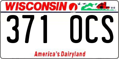 WI license plate 371OCS