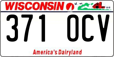 WI license plate 371OCV