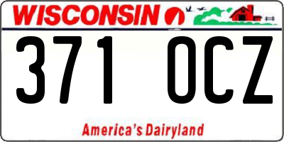 WI license plate 371OCZ