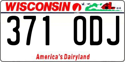 WI license plate 371ODJ
