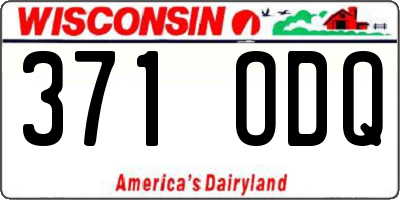 WI license plate 371ODQ