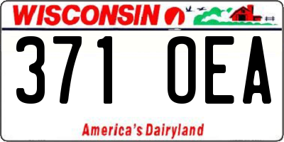 WI license plate 371OEA