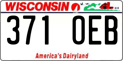 WI license plate 371OEB