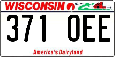 WI license plate 371OEE