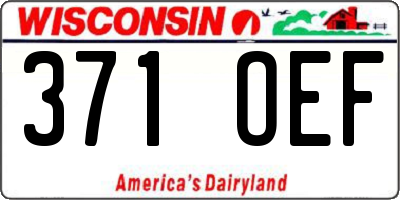 WI license plate 371OEF