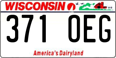 WI license plate 371OEG