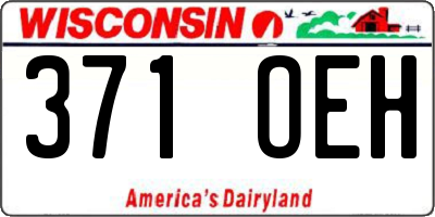 WI license plate 371OEH