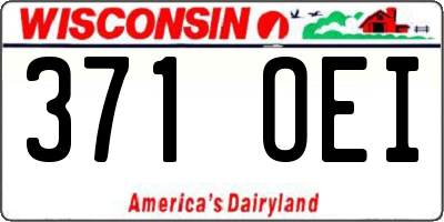 WI license plate 371OEI