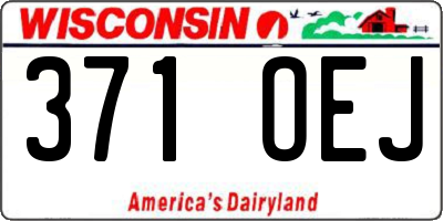 WI license plate 371OEJ