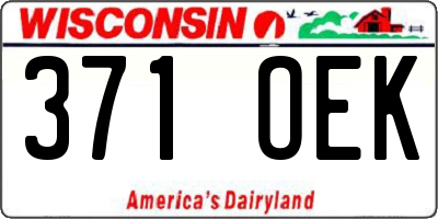 WI license plate 371OEK