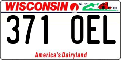 WI license plate 371OEL