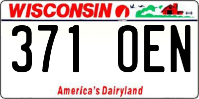 WI license plate 371OEN