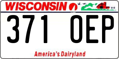 WI license plate 371OEP