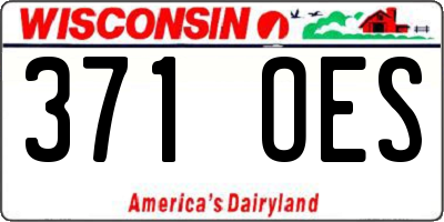 WI license plate 371OES