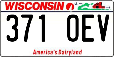 WI license plate 371OEV