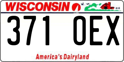 WI license plate 371OEX
