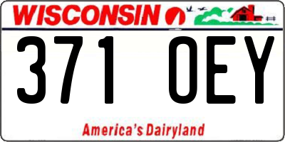 WI license plate 371OEY
