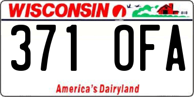 WI license plate 371OFA