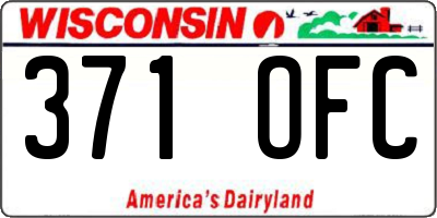 WI license plate 371OFC