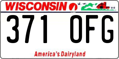 WI license plate 371OFG