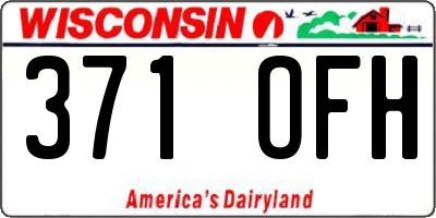 WI license plate 371OFH