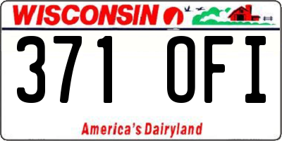 WI license plate 371OFI