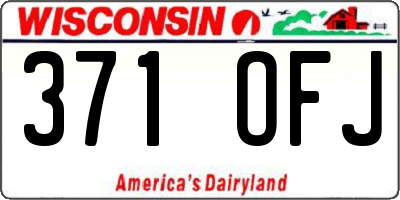 WI license plate 371OFJ