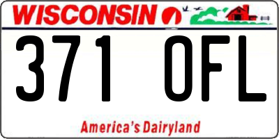 WI license plate 371OFL