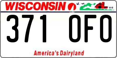 WI license plate 371OFO