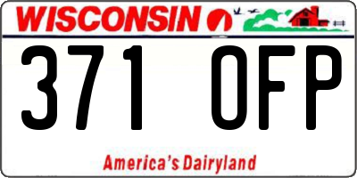 WI license plate 371OFP