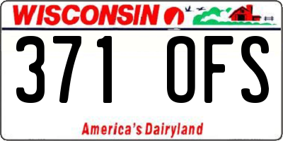 WI license plate 371OFS