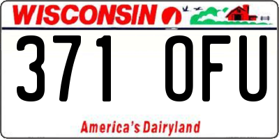 WI license plate 371OFU